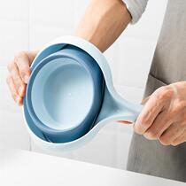 Japanese-style foldable water spoon thickened kitchen hanging silicone water float travel outdoor portable water scoop water float