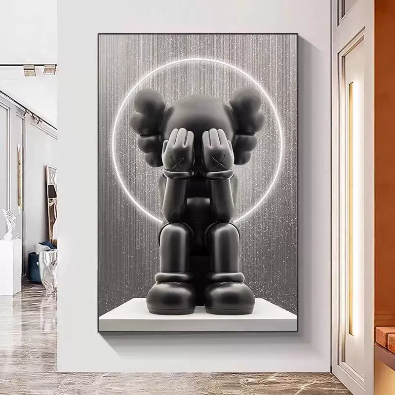 [KAWS современная минималистичная декоративная картина для прихожей гостиная настенная подвесная сетка]