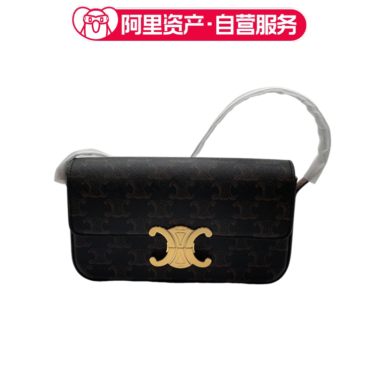 Brand New Celine Triomphe Logo Print Arc De Triomphe Monogram Underarm Bag