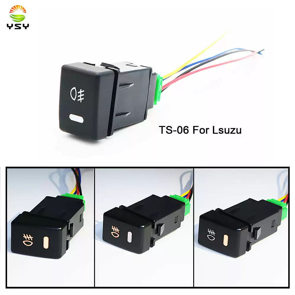 Иностранная торговля тепловые продажи TS-06 fifty bell fog light switch with line LED автомобильный переключатель света противотумана с линией LED