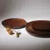 Sheri Black Walnut Round Dish Dish Nhật Bản Phong cách Tấm gỗ Snack Trái cây Ăn sáng Tấm gỗ Xuất khẩu Tấm 15 - Tấm