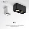 Full-spectrum LED surface-mounted spotlights, home living room ceiling lights, square bedroom lights, hotel commercial downlights without main light