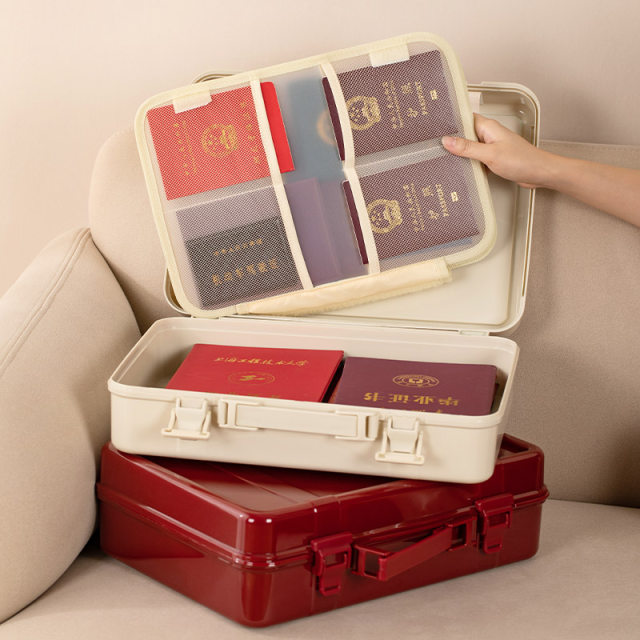 Certificate storage bag home user address certificate storage box family baby birth certificate important document storage box