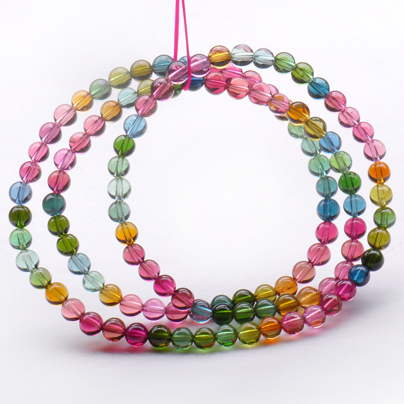 Beads 5 mm weight 22 06 grams Vitreous tourmaline bracelet 52137