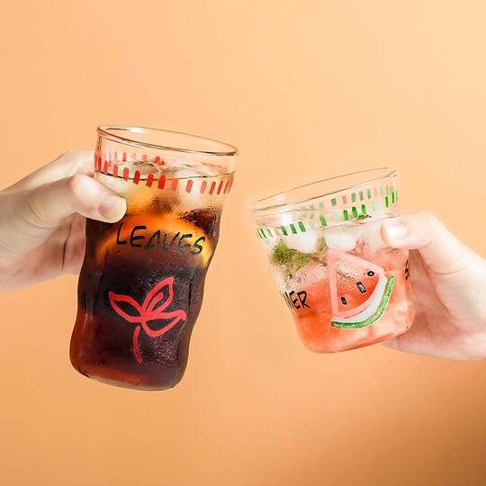 西比尔创意玻璃杯随手杯大容量耐热家用牛奶杯饮料杯啤酒杯果汁杯