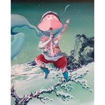 Trendy Art] Wu Qiongs Cedar autographed screen print limited edition 88 edition living room decoration hanging painting