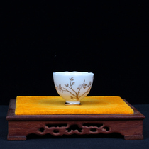 Feng Qunfang Chinas senior skilled ceramic craftsman flower mouth cup master cup tea cup peach branch magpie A54