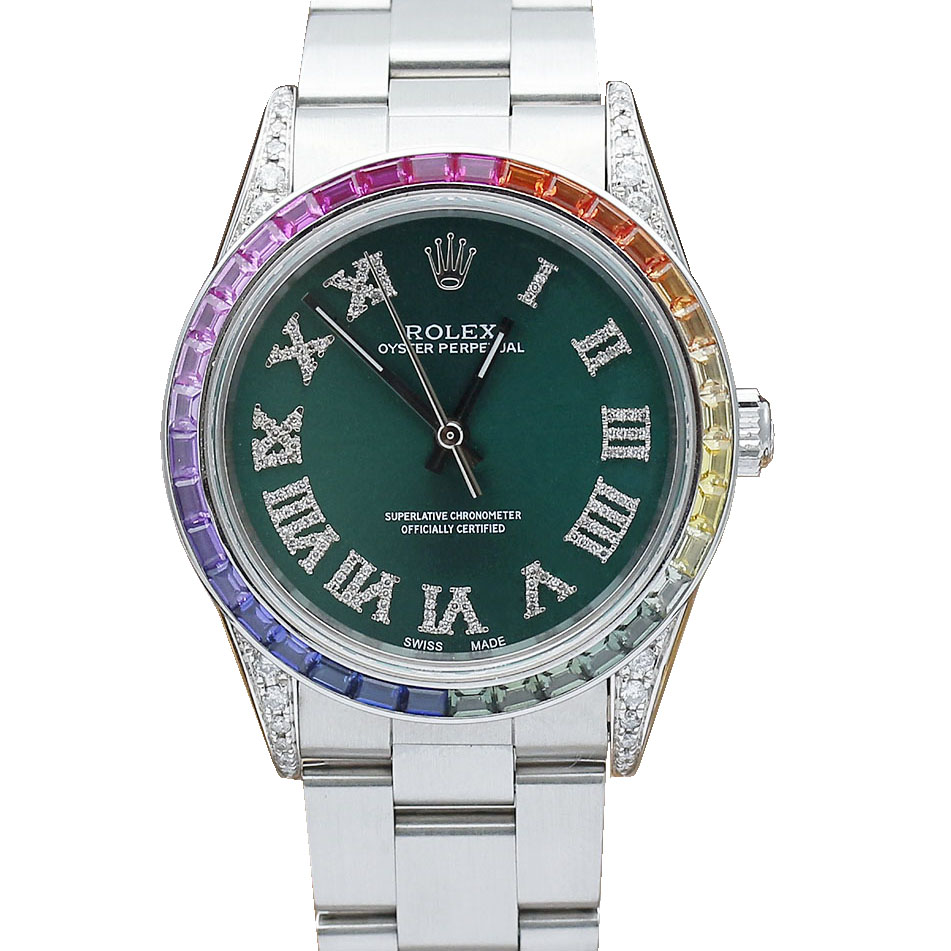 9.8新Rolex/劳力士空中霸王系列自动机械商务男表送礼物后镶钻