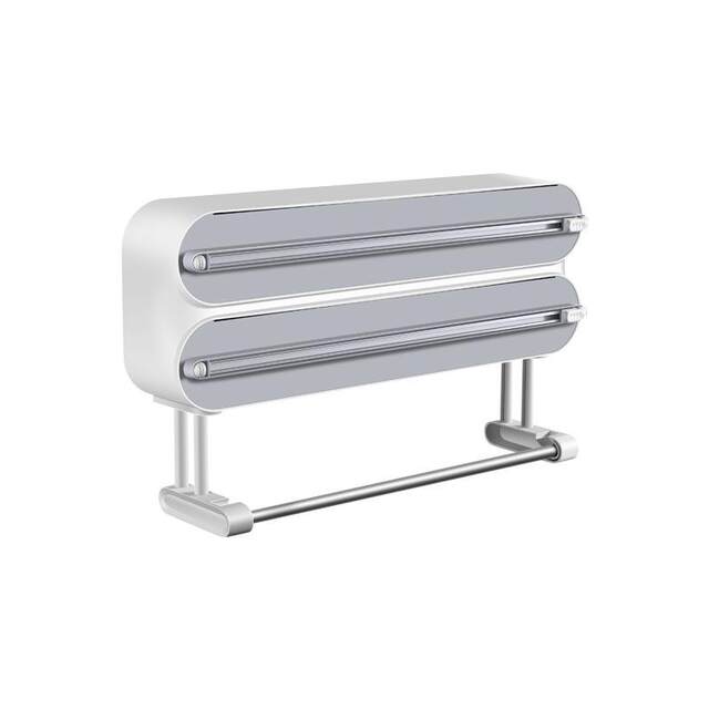 Electric cling film cutter household refrigerator wall-mounted punch-free fully automatic tear-free kitchen smart storage box