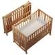 Baby Crib Cover, Solid Wood, Unpainted, Foldable Cradle Bed, Movable Multifunctional Bb Bed, Convertible to Large Bed