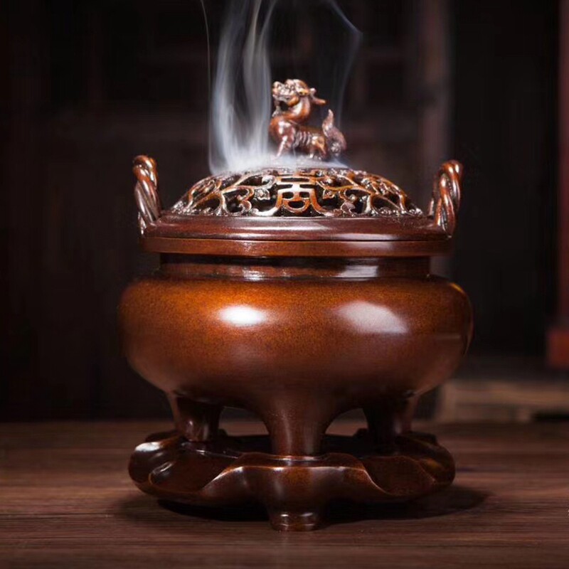With seat Soear lavender Non-genetic Undertaking Chen Qiansheng Master Suzhou Qiansheng Furnace Incense Furnace Copper Furnace