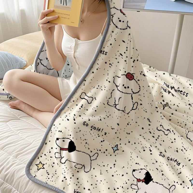 Flannel Small Blanket, Thick Winter Version, Office Nap Air Conditioning Blanket, Shawl, Winter Cover Blanket, Class A, Maternal and Infant Grade