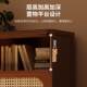 American-Style Tipping Bookcase, Retro Rattan Entrance Cabinet, Entryway Hallway Shelf, Storage Cabinet, Large-Capacity Storage Display Cabinet