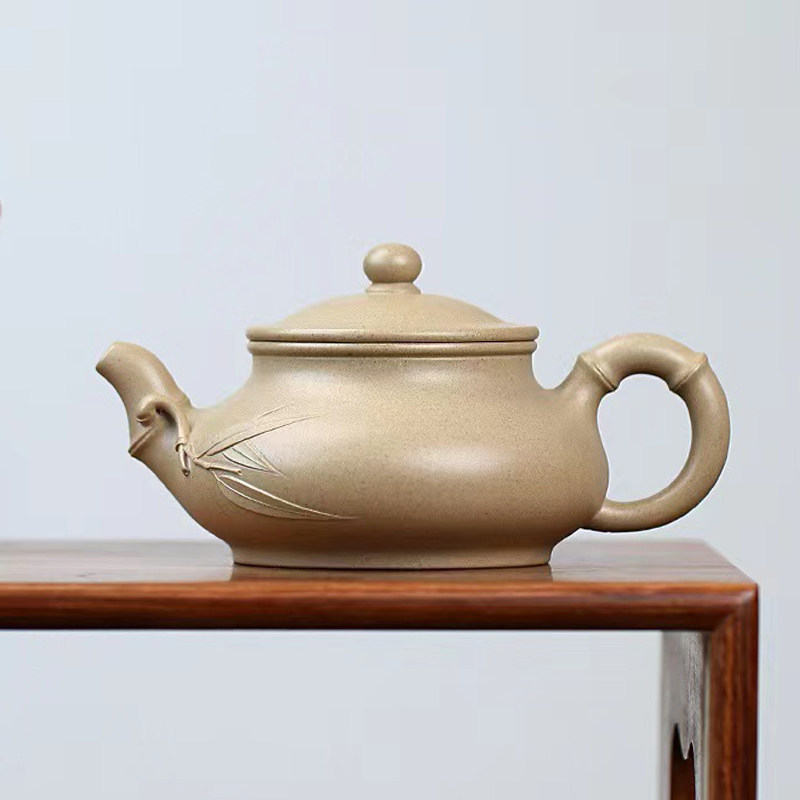 Crafts Fine Arts Division Wu Weiping originally Mine Benshan Green mud < Yibamboo > Capacity 160 ml