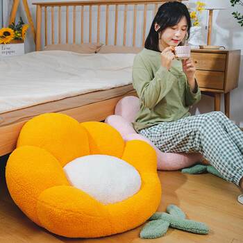 Flower cushion futon home ground lazy person bedroom tatami bay window mat floor butt cushion plush winter