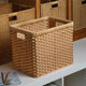 Kens imitation rattan study storage basket lattice cabinet classification and sorting basket large living room storage box woven basket