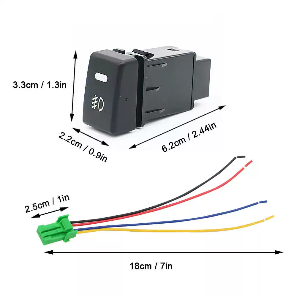 Иностранная торговля тепловые продажи TS-06 fifty bell fog light switch with line LED автомобильный переключатель света противотумана с линией LED