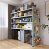 Gray green lower hollow hole board shelf balcony household storage rack multi-layer luggage trolley case living room storage layer