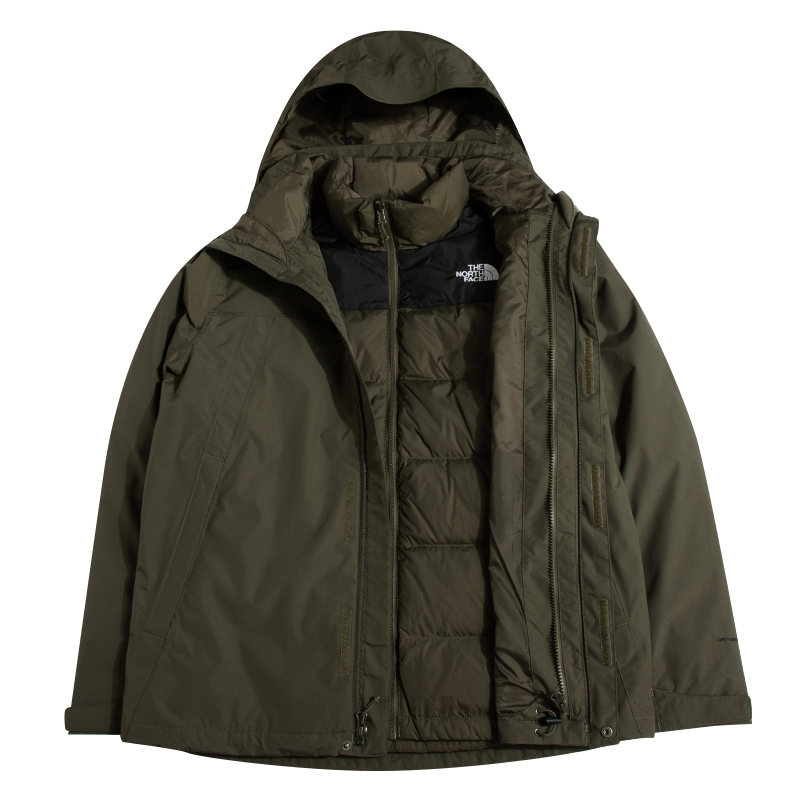 The North Face北面鹅绒三合一冲锋衣男550蓬保暖三合一冲锋衣