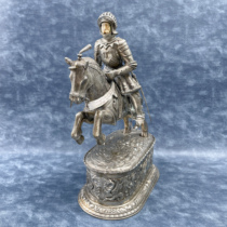 Antique]Germany Antique Silver Knight Sculpture J23092199