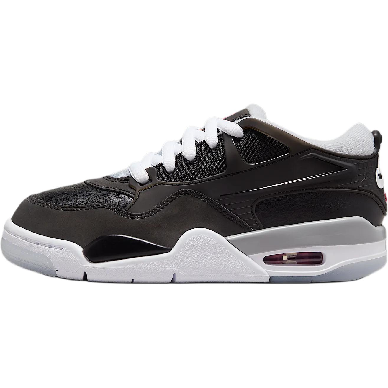 Jordan Air Jordan 4 RM 舒适百搭 耐磨 低帮 儿童篮球鞋 黑白