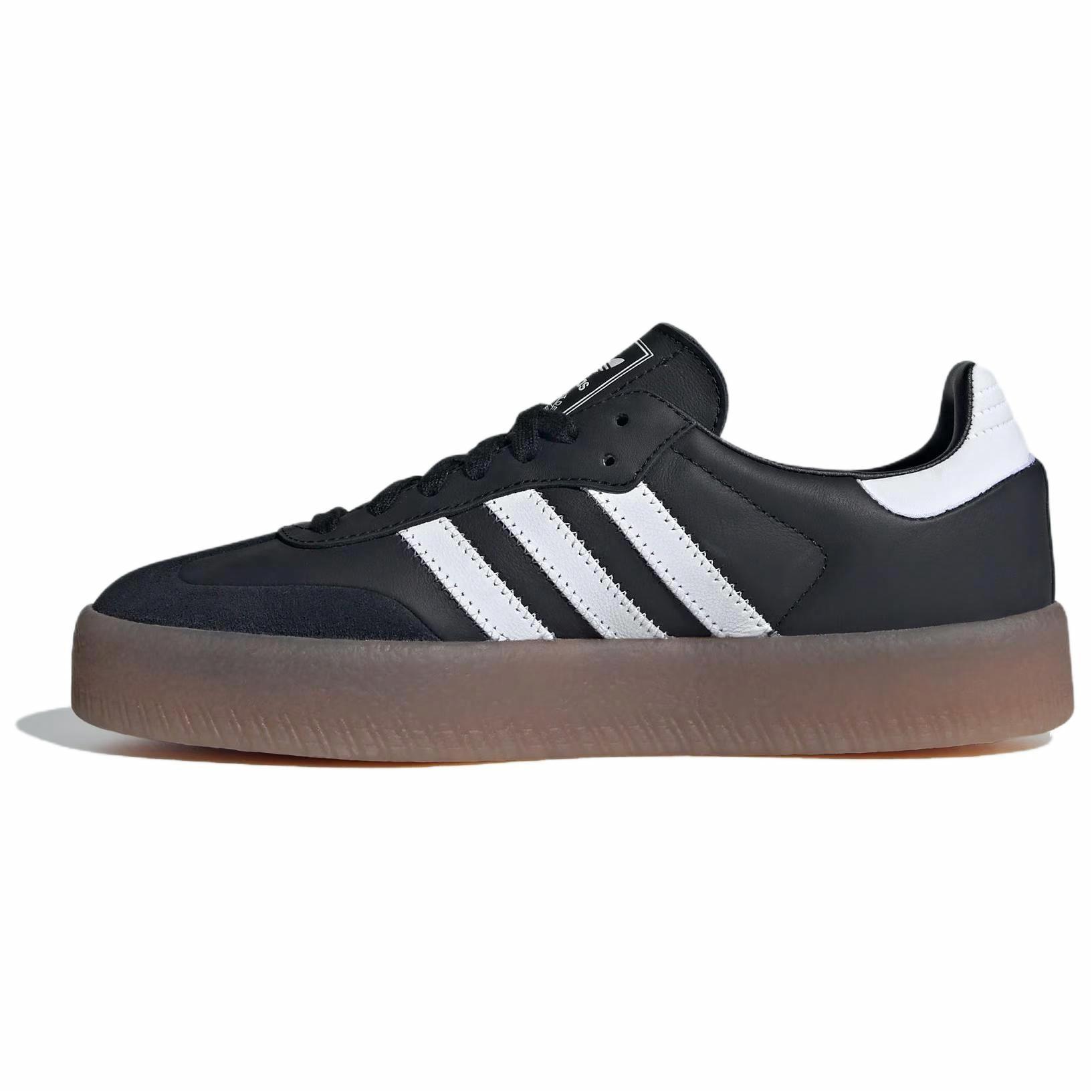 adidas originals SAMBAE 柔软舒适 低帮 板鞋 女款 黑白图片