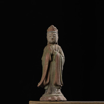 WE30277 Wood Carving Guanyin Bodhisattva Statue