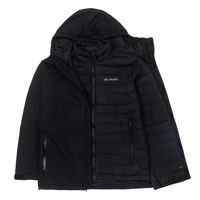 Columbia哥伦比亚户外三合一夹棉内胆内里银点热点保暖冲锋衣男