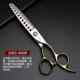 Jungle Leopard Jazz fish bone scissors professional tooth scissors hairdressing scissors hair stylist special thinning and hair removal volume 50