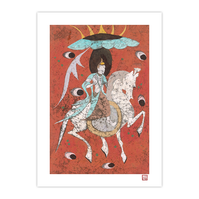 (bottom price time-limited pick-up) London Art Sub-ink (Dunhuang murals bodhisattva like two) Limited Edition Painting-Taobao