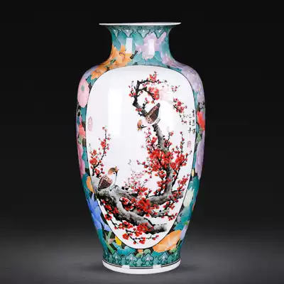 Pure hand-painted vase decoration by Xiao Lihui, a disciple of Sun Xinshui, a disciple of Songhe's successor