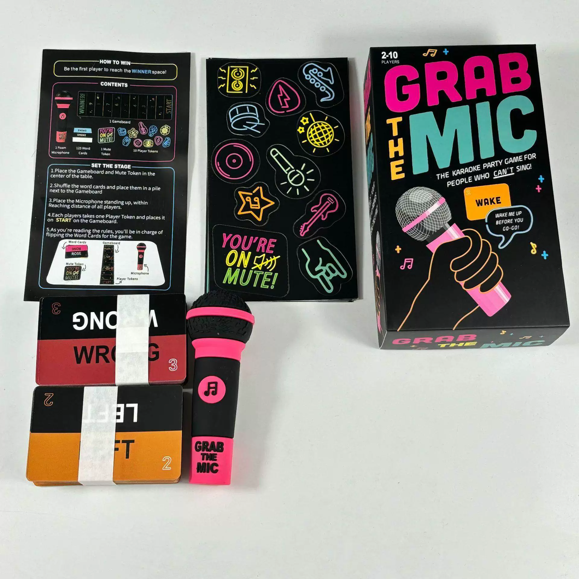 Английская версия Grab The Mic игра для певцов, развлекательная игра для друзей на вечеринке, настольная игра