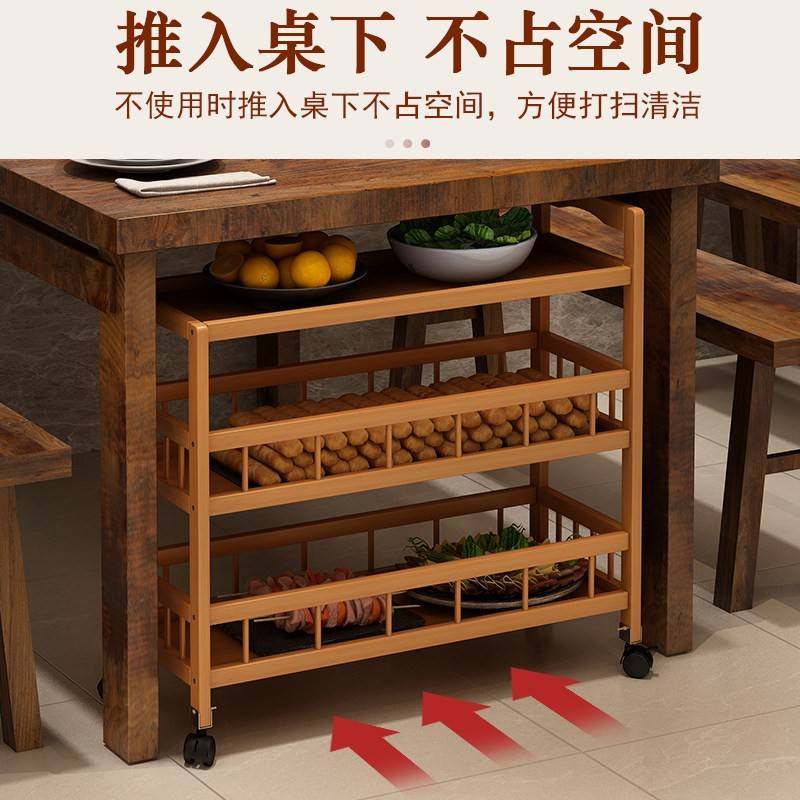 Special Kitchen Storage Rack for Hot Pot Restaurants, Used to Place Vegetable Trays and Dishes, Commercial Trolley for Restaurants, Barbecue Food Rack