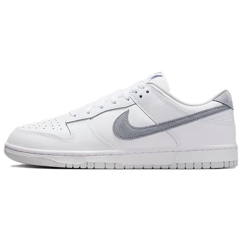 Nike Dunk LOW 舒适时尚 薄底 防滑耐磨 低帮 板鞋 男款 白灰