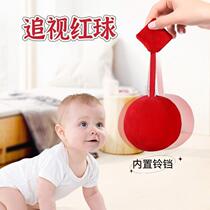 Baby toy chasing red ball Early education vision training baby vision red cloth ball 0 to 1 year old childrens hand grasping ball