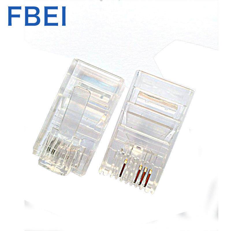 Fangbei 4-core network cable connector 1236-bit chip 8P4C outdoor monitoring and security dedicated network crystal head