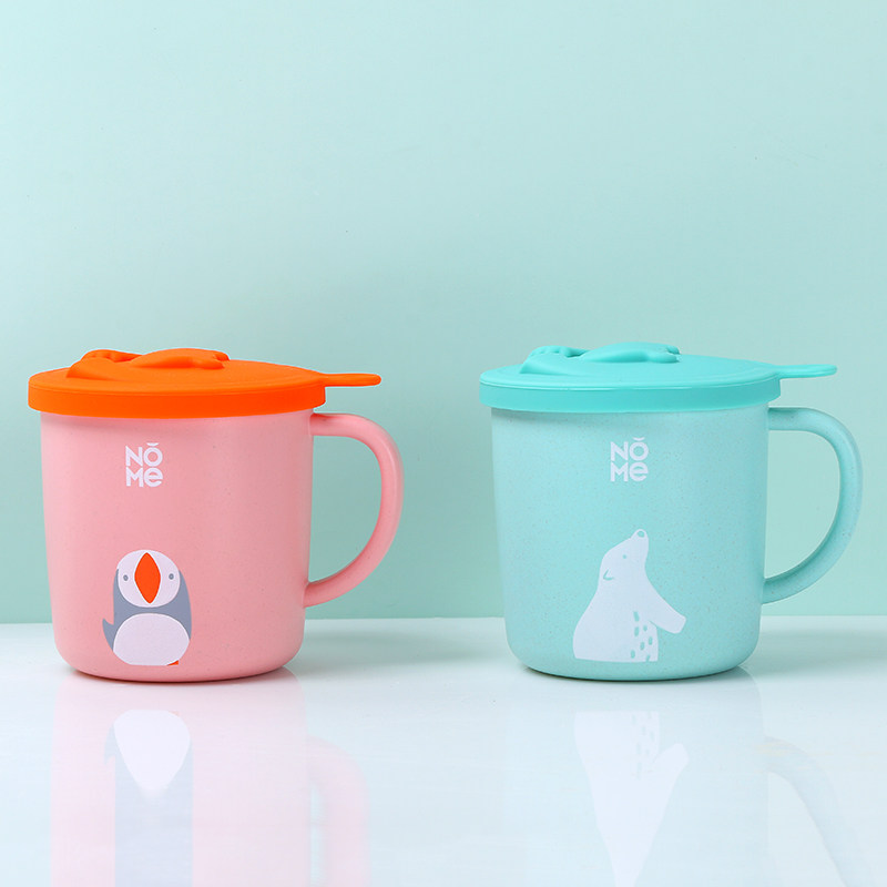 NOME Normie Home Children Rice Hulk Fiber Mouth Cup Cute Cartoon Gargle Cup With Lid Cup Home