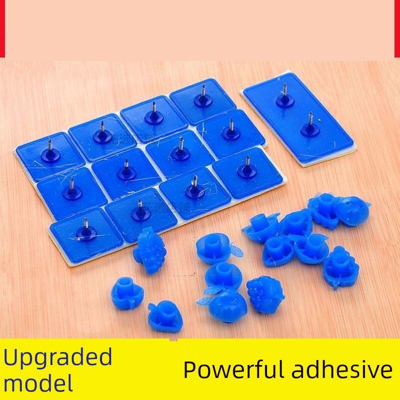 Door Curtain Double-Sided Adhesive Hooks, Adhesive Push Pins, Door Curtain Hooks and Loops, Mosquito Net Window Magnetic Tape, Adhesive Hooks for Fixing