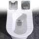 New Model Large-Diameter Dual-Purpose Squatting and Sitting Toilet with Stand, Suitable for Home, Hotel, and Engineering Projects, Anti-Odor Ceramic One-Piece Toilet