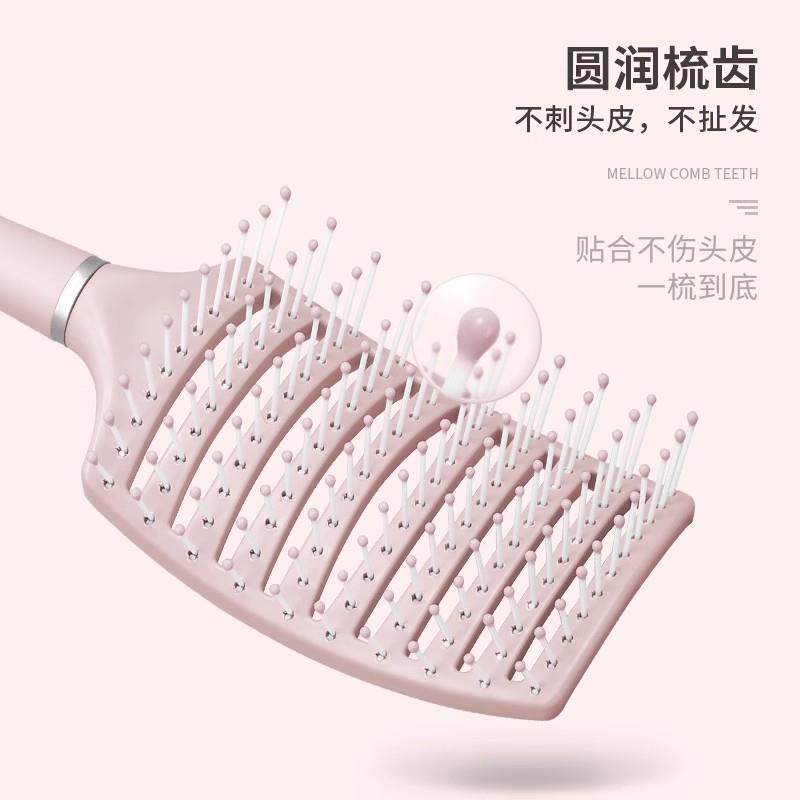 Hair Root Volumizing Comb for Women, Specifically for Long Hair, Home Use, High Crown Massage Styling, Large Curved Paddle Brush