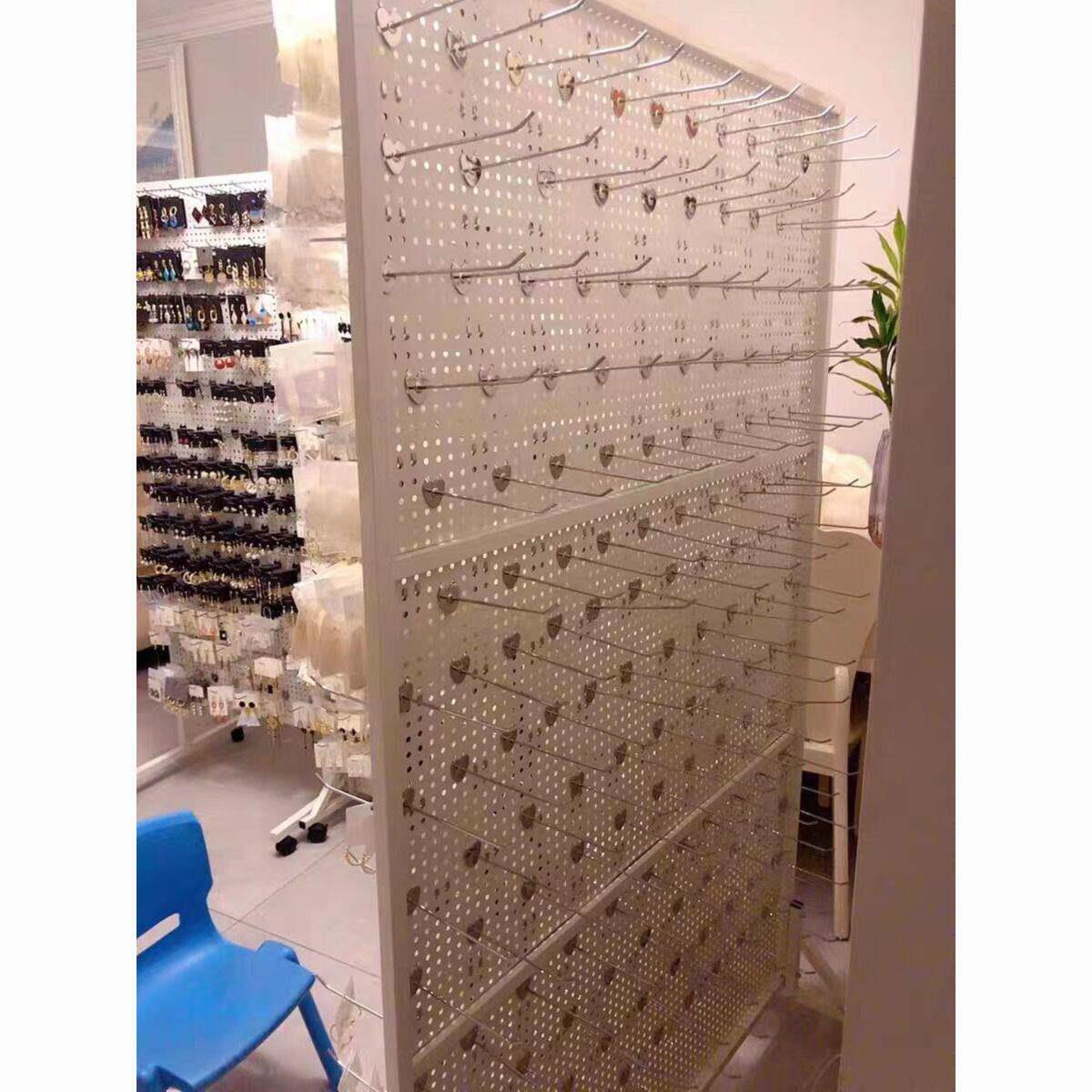 Perforated board vertical shelf floor-standing storage mobile phone jewelry display rack mobile shelf hardware tool hanging board