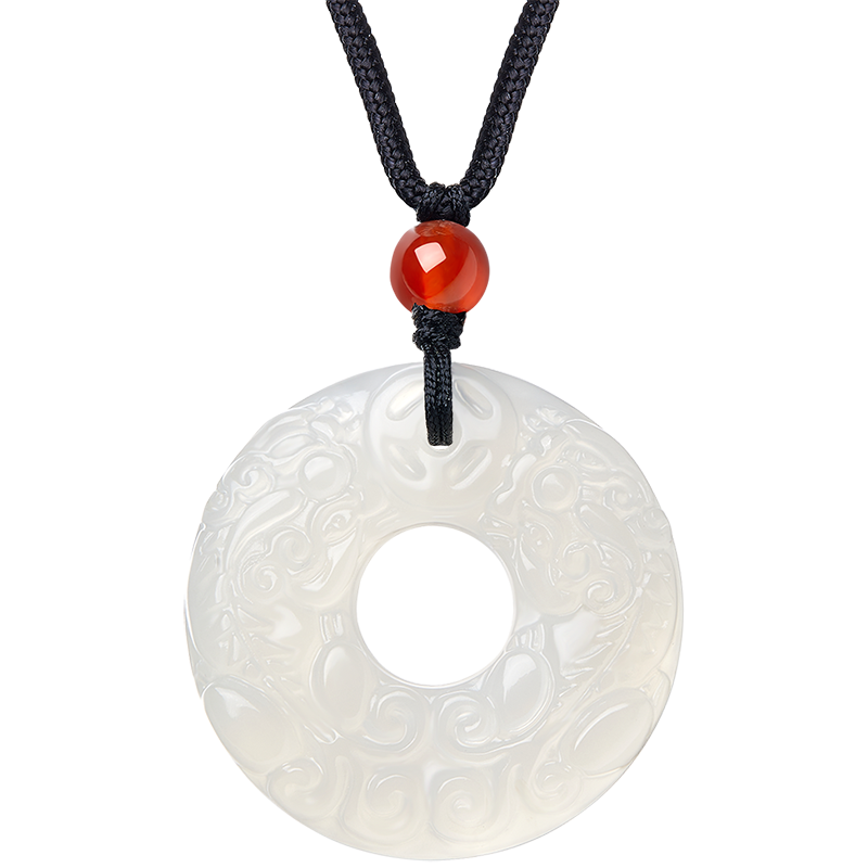 中国黄金貔貅平安扣项链男女情侣新款招财护身玉吊坠挂件生日礼物