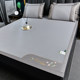 2025 new wormwood ice silk mat cool mat summer air conditioning mat machine-washed bed sheet summer washing straw mat three-piece set