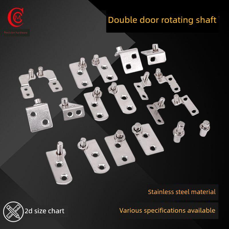 Precision Stainless Steel Rotating Axis Hinge for Kitchen Cabinet Doors, Double Door Top and Bottom Hinge, Door Axis Ct Angle Code