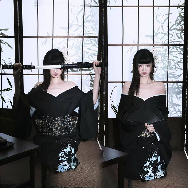 Kimono Women's Formal Wear Traditional Modified Cosplay Yakuza Daughter Japanese Retro Summer Fresh Yukata Dress