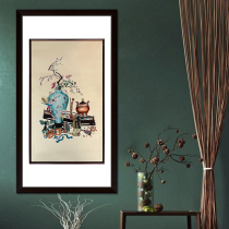 Ingenious Su embroidery Five Sons Enrolled Home Decoration Hanging Painting Craft Gifts Embroidered Silk