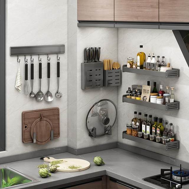 Youqin kitchen storage rack stainless steel adjustment