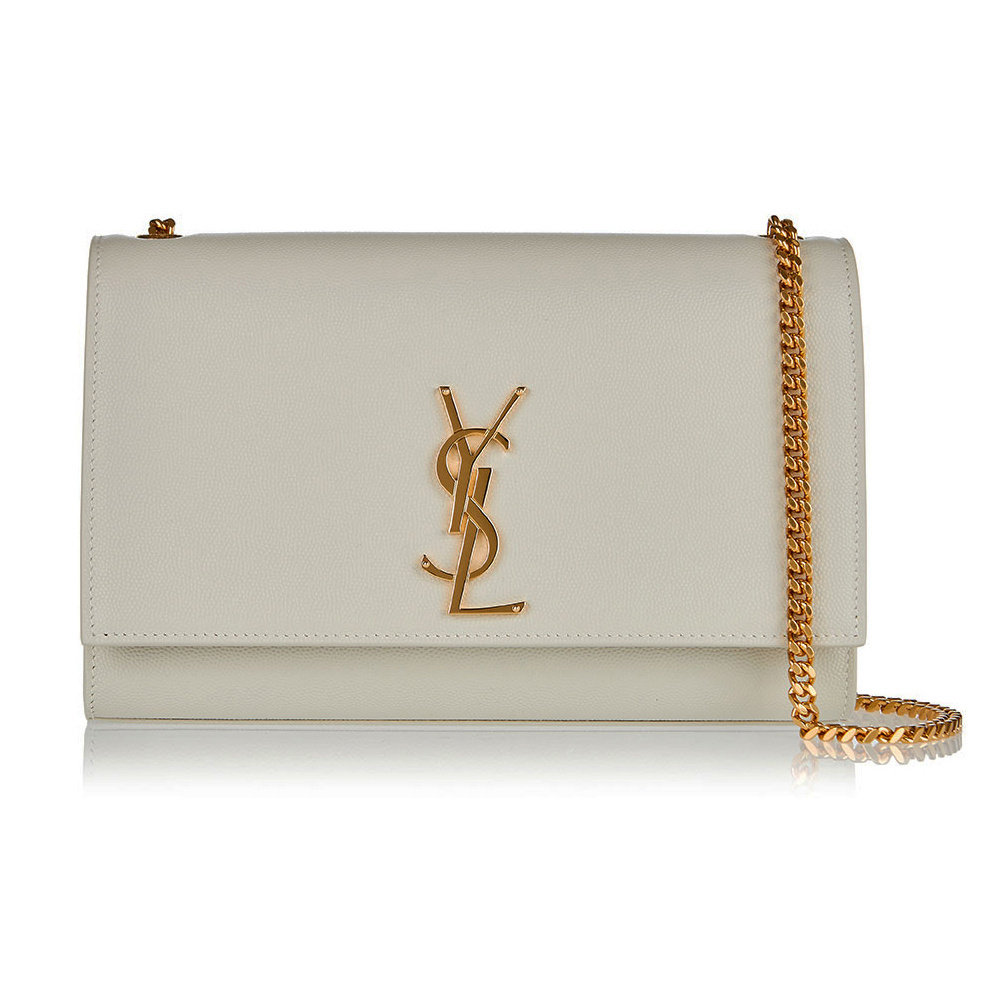 9.9新SAINT LAURENT 圣罗兰 YSL单肩斜挎包 中号 女款 白色 - 实物图
