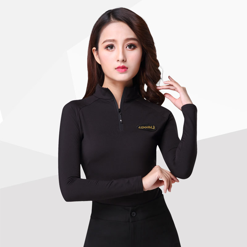 Danbaoluo Modern Dance Tops, Dance Clothes, Latin Dance Practice Clothes for Women, Spring and Autumn Fleece-Lined Dance Clothes, Ballroom Dance Clothes