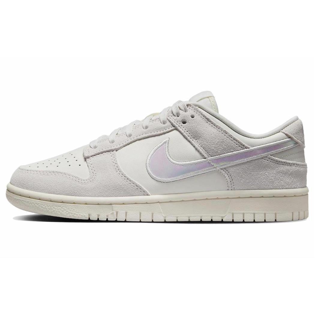 Nike Dunk Low WMNS “Iridescent Swoosh” 低帮 板鞋 女款 米灰